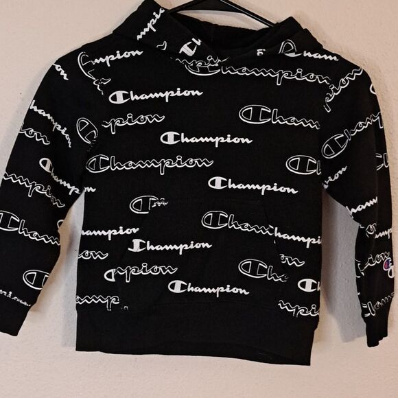 Champion black with white logo sweatshirt size 6 - Picture 1 of 5